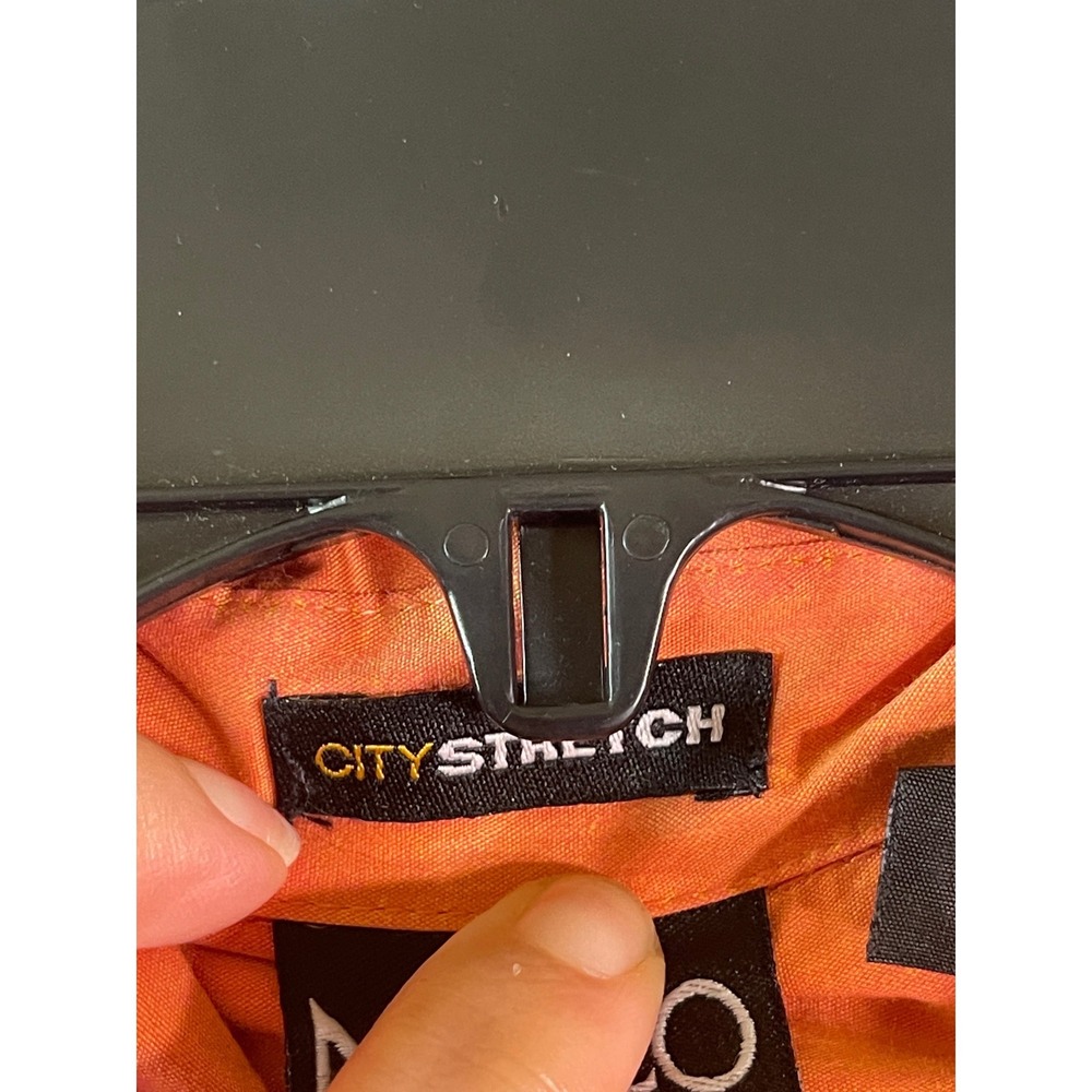 New York & Company City Stretch Orange Sleeveless Button Up Tunic Top XS - Picture 5 of 9